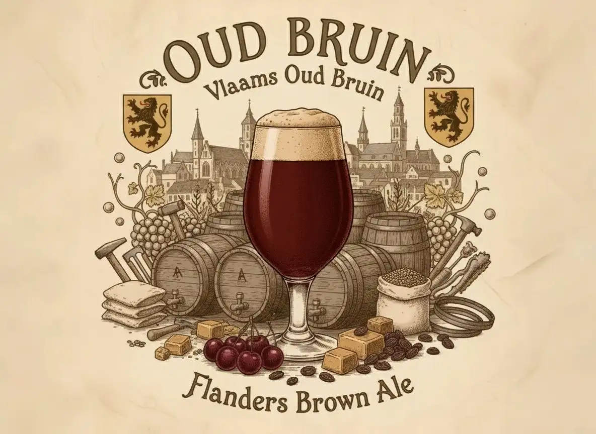 Oud Bruin ficha técnica BJCP 23C parámetros estilo Flandes Oriental