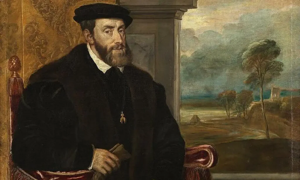 Retrato de Carlos V, emperador del Sacro Imperio, introductor de la cerveza flamenca en España