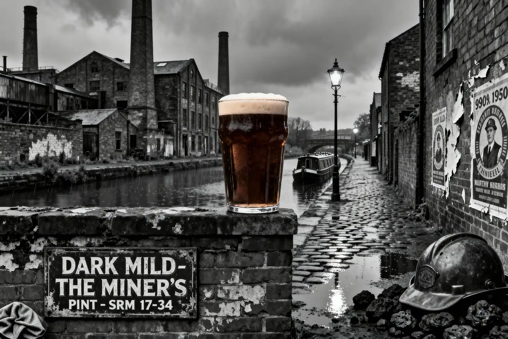 Dark Mild en vaso nonic mostrando su color marrón oscuro característico