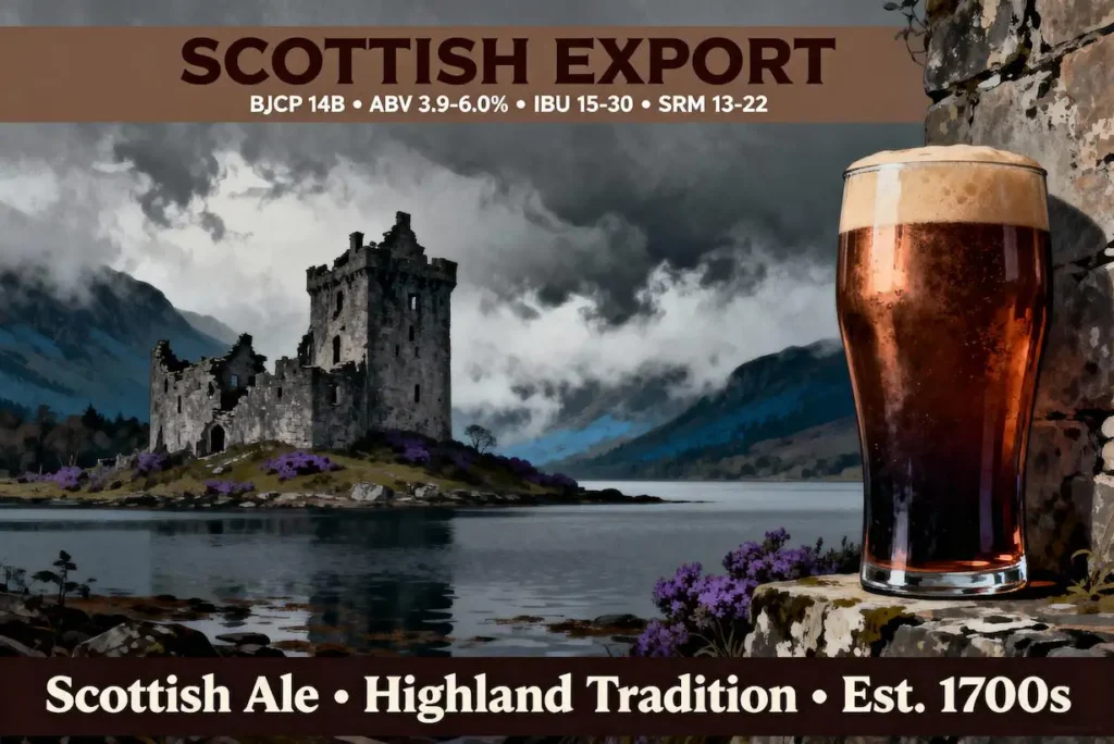 Scottish Export en vaso thistle mostrando su color cobrizo profundo característico