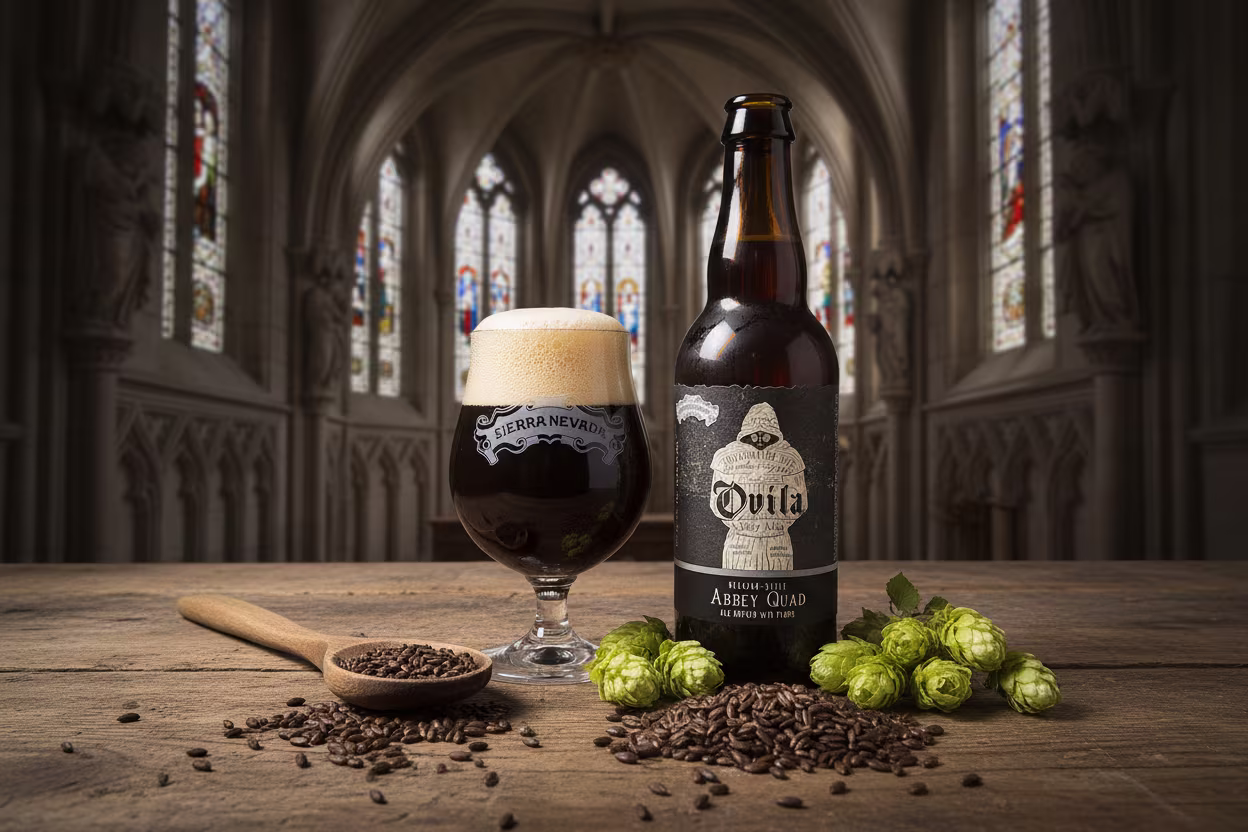 Sierra Nevada Ovila Quad Belgian Quadrupel botella copa ingredientes specialty malts lupulos abadia gotica